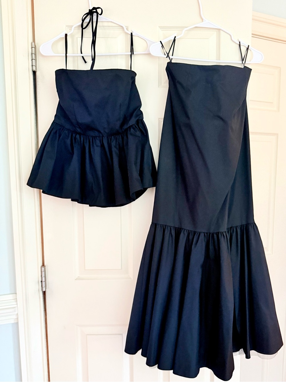 Classic ANTONIO MELANI Black Maxi Skirt and peplum top matching set timeless